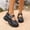 Black, variant on Women's Rhinestone Buckle Platform Fashion Sneakers, Wedge Heel Casual Shoes, Plus Size Fashion Comfort Footwear for Streetwear White 36