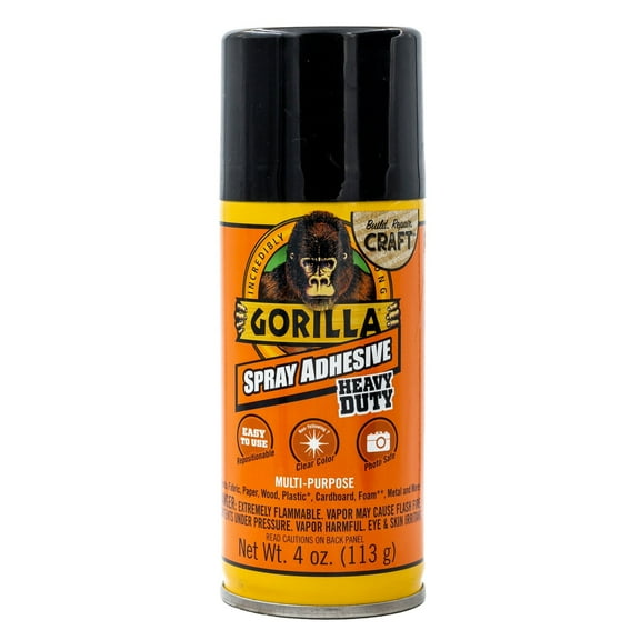 (4 Pack) Gorilla Mist Spray Adhesive, 1 Each, 4 fl. oz.