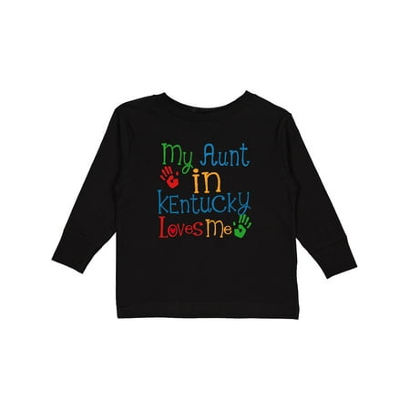 

Inktastic My Aunt in Kentucky Loves Me Gift Toddler Boy or Toddler Girl Long Sleeve T-Shirt