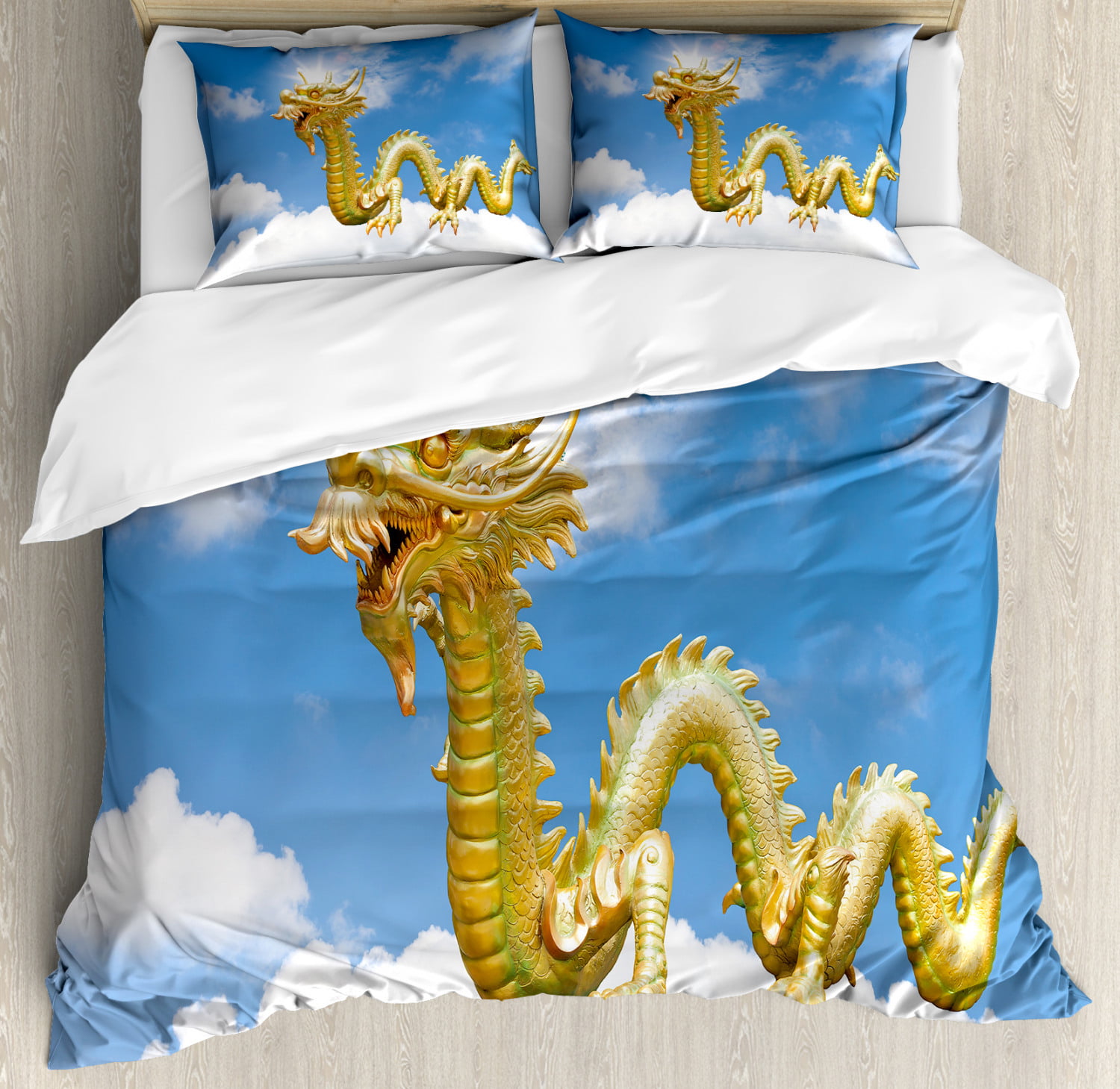 Chinese Dragon mythical Bedding set Duvet/Quilt Cover Pillowcase Bedroom Cartoon 