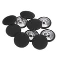 thumbnail image 1 of 10uds 40L Tela Paño Cubierto Botón 25mm Redondo Metal Vástago Costura Botones para Trajes Vestido Blusas, Negro, 1 of 5