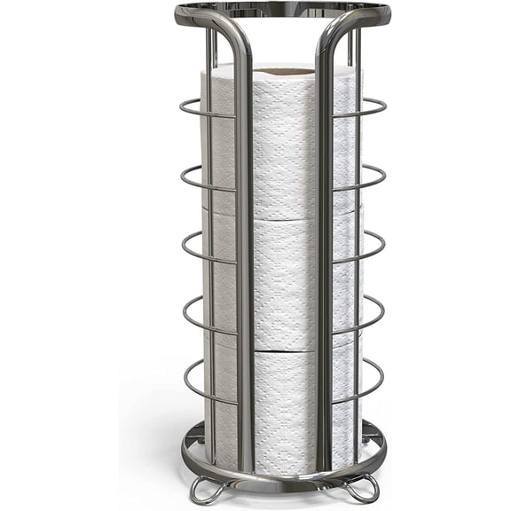 Brookstone Toilet Paper Holder, Raised Base, Chrome