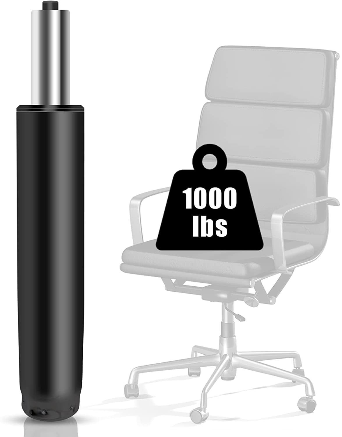 SHANNA Black Office Chair Gas Lift Cylinder Replacement Universal Heavy Duty Gas Cylinder for Most Office Chairs and Swivel Chairs