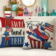 thumbnail image 5 of 4th of July Patriotic Decorative Throw Pillow Covers 18 x 18 Set of 4, Cupcake Popsicles Freedom America Land of The Free Liberty Outdoor Pillowcase, USA Sweet Summer Cushion Case Home Decor, 5 of 6