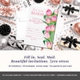 thumbnail image 2 of Love is in the Air Pink Tulip Bridal Shower Invitations, 20 Fill-In Cards with Envelopes, 5x7 Wedding Shower Invitates for Bride, Bridal Party Supplies and Decorations, Made in USA by Amanda Creation, 2 of 9