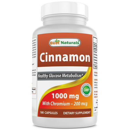 best naturals cinnamon 1000 mg with chromium 200 mcg 180