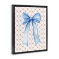 thumbnail image 2 of Stupell Industries Glam Blue Bow on Rose Quilt Pattern Black Floating Frame Canvas Art, 17 x 21, by Petals Prints Design, 2 of 7