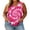 Pink, variant on Qingpeng Womens Plus Size Swirl Tie Dye Tank Tops V Neck Sleeveless Curved Hem Loose Fit Soft Casual Summer Daily Shirts