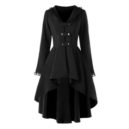 

Corset Dress Women Sleeve Casual Slim Top Lace Long Coat Formal Outwear Irregular Splice Women s Coat Womens Bunny Senpai