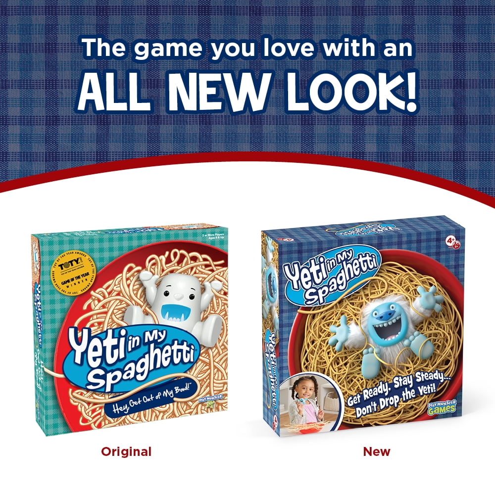 Yeti in My Spaghetti Board Game  Kids Games, Family Game, Multi-Player, Board Games for Family Night, Preschool Toys, Hand-Eye-Coordination Game, Dont Drop Yeti, Ages 4+