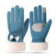 thumbnail image 1 of Guantes cálidos de invierno para mujer con boca esponjosa, guantes de pantalla táctil para conducir, ciclismo y deportes, 1 of 6