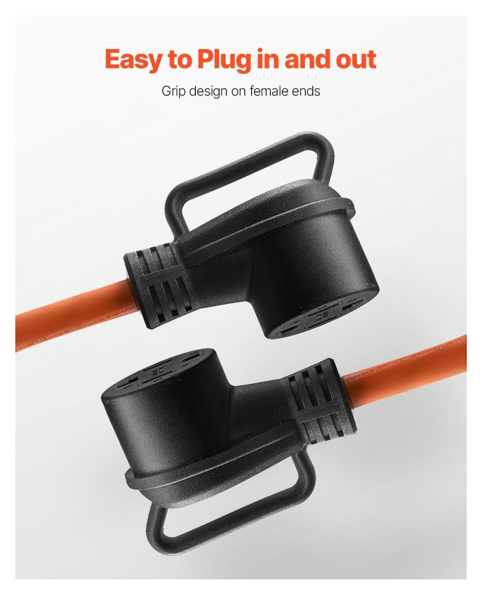 Dryer Extension Cord 25ft 4-Prong, 14-30P to 14-30R, 30A 10AWG STW, EV Charger Compatible, Indoor/Outdoor Power Cable