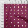 thumbnail image 2 of oneOone Tissu en Viscose Chiffon Imprimé Herbe & Chiots BTY 42 Pouces de Large, 2 of 4
