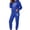 Blue, variant on Sweatsuits for Women Long Sleeve Hoodie Jogger Pants Heart Print Fall Winter Daily Cute Sports Matching Clothing Dark Gray M