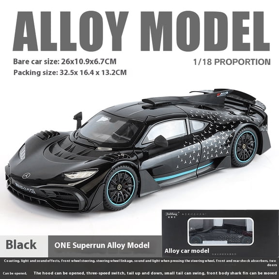 1:18 AMG ONE Super Sports Vehicle Alloy Dieacst Model Car Sound & Light Classic Hobby Collectibles Birthday Gifts