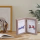 thumbnail image 5 of Decoraciones navideñas Fiudx para interiores Marco de fotos plegable doble de madera con vidrio HD, 5 of 6