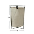 thumbnail image 2 of Household Essentials Iron Laundry Hamper with Removable Bag, Natural and Black, 2 of 7