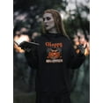 thumbnail image 2 of Happy Halloween Fun Pumpkin Hoodie Women -Image by Shutterstock, Female 3X-Large, 2 of 4