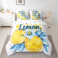 thumbnail image 2 of Manfei Lemon Print 7-Piece Bedding Comforter Set,Hello Lemon King Bedding Sets,Blue Leaves Bed Sheets For Girls,Super Cozy Room Decor Reversible, 2 of 8