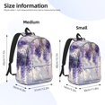 thumbnail image 2 of Yiaed Lavender Blooms Window Print Laptop Backpack Travel Canvas Backpack Vintage Aesthetic Backpack for School Knapsack Plain Backpack Backpack for School-Small, 2 of 5