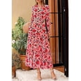 thumbnail image 4 of PRETTYGARDEN Women's Floral Maxi Dress Spring Long Sleeve V Neck Casual A Line Long Flowy Boho Party Dresses, 4 of 7