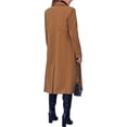 thumbnail image 5 of Fall Winter Women Solid Color Long Sleeve Double Breasted Casual Lapel Long Trench Coat, 5 of 6