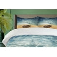 thumbnail image 4 of Ambesonne Savannah Duvet Cover Sets, Animal Dramatic Cloudy Sky, 2-Queen, Bluegrey and Mustard, 4 of 7