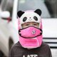 thumbnail image 2 of SZTXJ PINK Cute Children's Chapka with Panda Pattern Thick Winter Hat Ski Snowboard Beanie Plush Chapka Ear Flap Trapper Russian Beanie for Cyclists S, 2 of 5