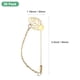 thumbnail image 3 of Uxcell 20 Paquete de Bandeja de Broche de Hoja Pin de Solapa DIY Pin de Corsage con Cadena Tono Dorado, 3 of 6