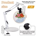 thumbnail image 2 of 3Pcs 3 Styles Plastic & Iron Table Lamp & Microphone Clamp Set White 70~290x35~110x32~87mm, 2 of 6