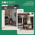thumbnail image 6 of Clouddwell Metal Storage Shed with Hardtop Pergola 14x6 ft 2-in-1, 84 Sq. Ft Outdoor Tool Shed for Backyard, 6 of 8