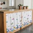thumbnail image 6 of Vintage Colorful Butterfly Tier Curtains 24 Inch Length, Watercolor Butterflies Farmhouse Cafe Short Curtains for Bathroom Over Sink, Small Kitchen Curtain Light Filtering Drapes 2 Panels 27.5"Wx24"L, 6 of 8