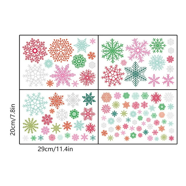 JJKBVCLO Christmas Snowflake Wall Decals Snowflakes Sticker Window Clings Snowflake Wall Decals Winter Wall Decals
