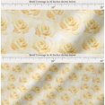 thumbnail image 2 of Soimoi Yellow Cotton Cambric Fabric Rose Floral Printed Craft Fabric by the Yard 42 Inch Wide, 2 of 7