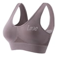 thumbnail image 5 of Sakmal Sports Bras for Women Wireless Love Print Padded Compression Gray Yoga Womens Sports Bras M, 5 of 5