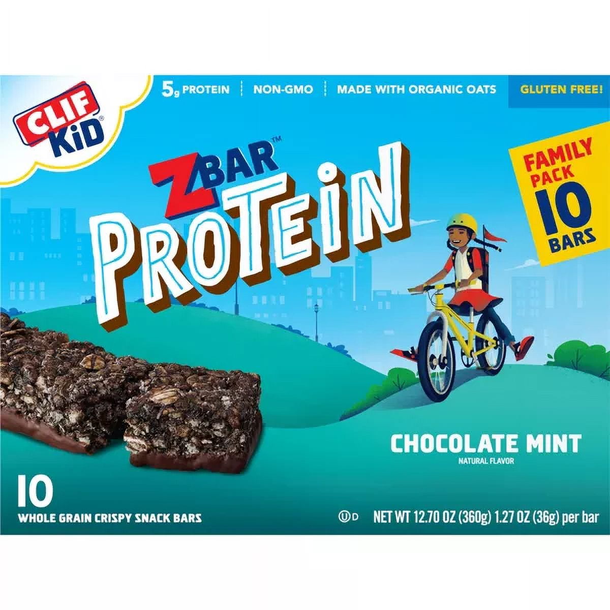 CLIF Kid ZBAR Protein Chocolate Mint Snack Bars