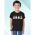 thumbnail image 2 of Hiding Ghost Dogs Halloween Outfit Pet Lovers Youth T-shirt, XL, Black, 2 of 6