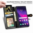 thumbnail image 4 of for Samsung Galaxy S24 Ultra Phone Case Wallet Card Holder, Premium PU Leather Stand Flip Wrist Strap Magnetic Closure Shockproof Protective Wallet Case Cover for Samsung Galaxy S24 Ultra, Black, 4 of 6