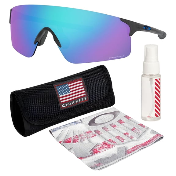 Oakley EVZero Blades 0OO9454 Sunglasses Steel Frame w/Prizm Sapphire Lenses With Official Eyewear Kit