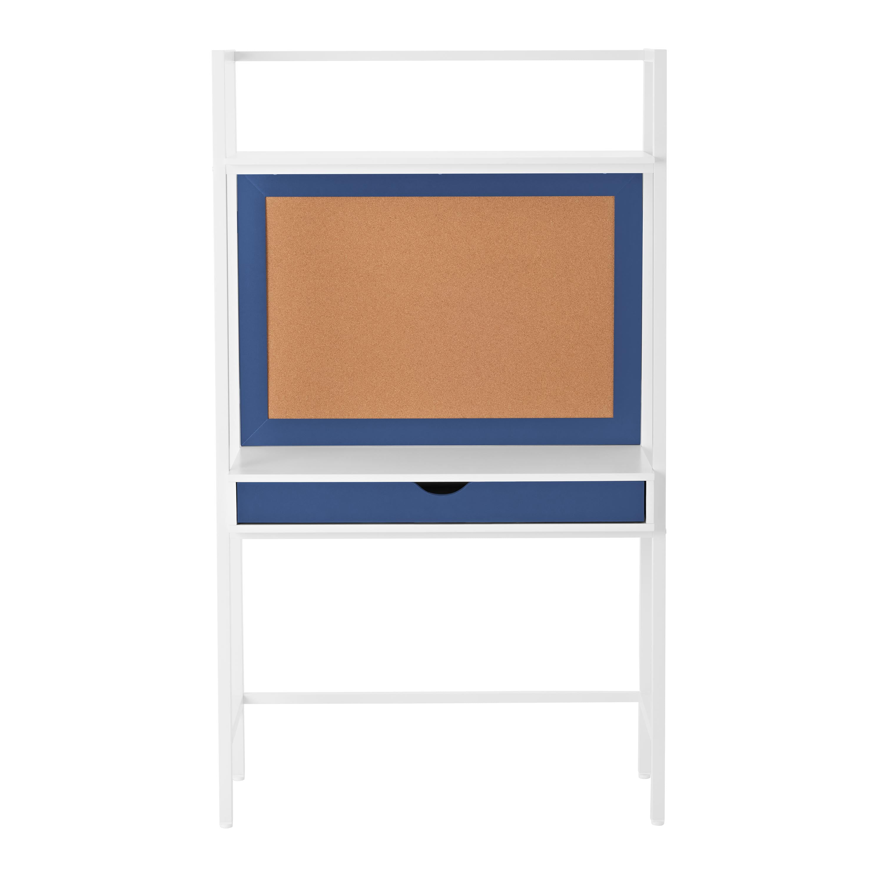 BYO Kids Ladder Desk with Bulletin Board, Navy Blue/White