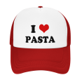 thumbnail image 2 of I Heart Pasta Love Food Funny Trucker Hat Baseball Cap Unisex Red, 2 of 5