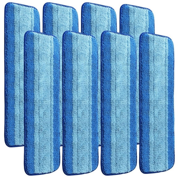 8 Pack Microfiber Cleaning Pads Compatible with All Bona Mops,Safe for Hardwood and Hard-Surface Floors,Washable,Reusable