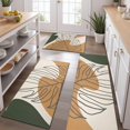 thumbnail image 2 of Brown Boho Line Art Plant Pattern Kitchen Rugs Sets Of 3,Kitchen Runner Rugs Non Skid Washable,Decorative Kitchen Floor Mats for Kitchen,Sink,Laundry,17"x30"+ 17"x47" + 17"x59", 2 of 6