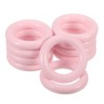thumbnail image 1 of Unique Bargains 10Pack 55mm(2.2-inch) Wood Rings, Natural Smooth Colorful Wood Circles, Pink, 1 of 4