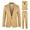 Khaki, variant on Valora Men's Suit Set Classic Color Slim Fit Three Piece Wardrobe for Business and Fashion Khaki 2XL