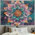 thumbnail image 2 of Fenyluxe Mandala Lotus and Outer Space Tapestry Bohemian Hippie Mandala Tapestry Psychedelic Aesthetic Flower Wall Tapestry Galaxy Space Tapestry Wall Hanging for Home Decor  40x30inch, 2 of 6