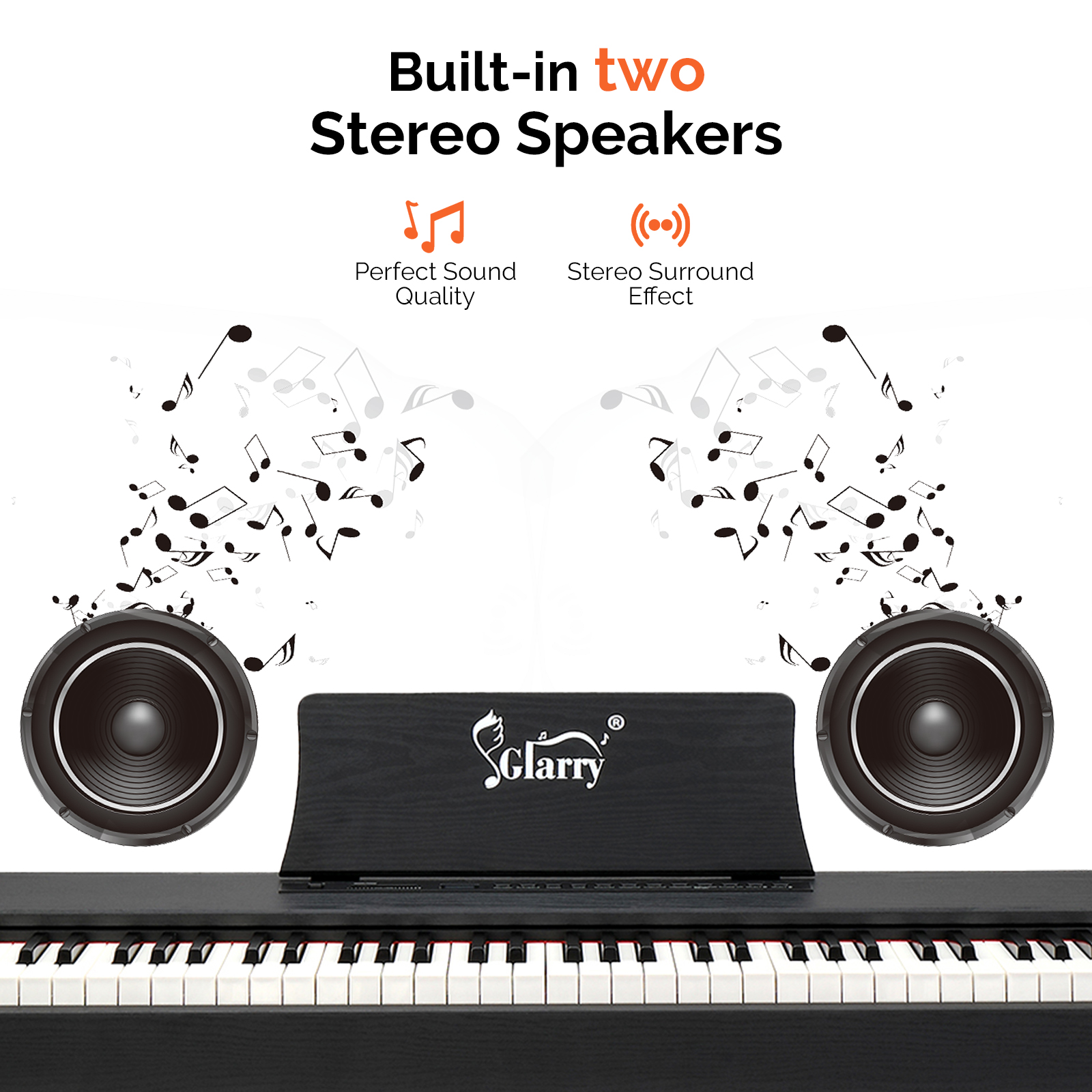 Zimtown Digital Piano 88-Key Home Full Weighted Hammer Heavy Action for Beginer, Portable Electric Keyboards Piano, Triple Pedals (Black)