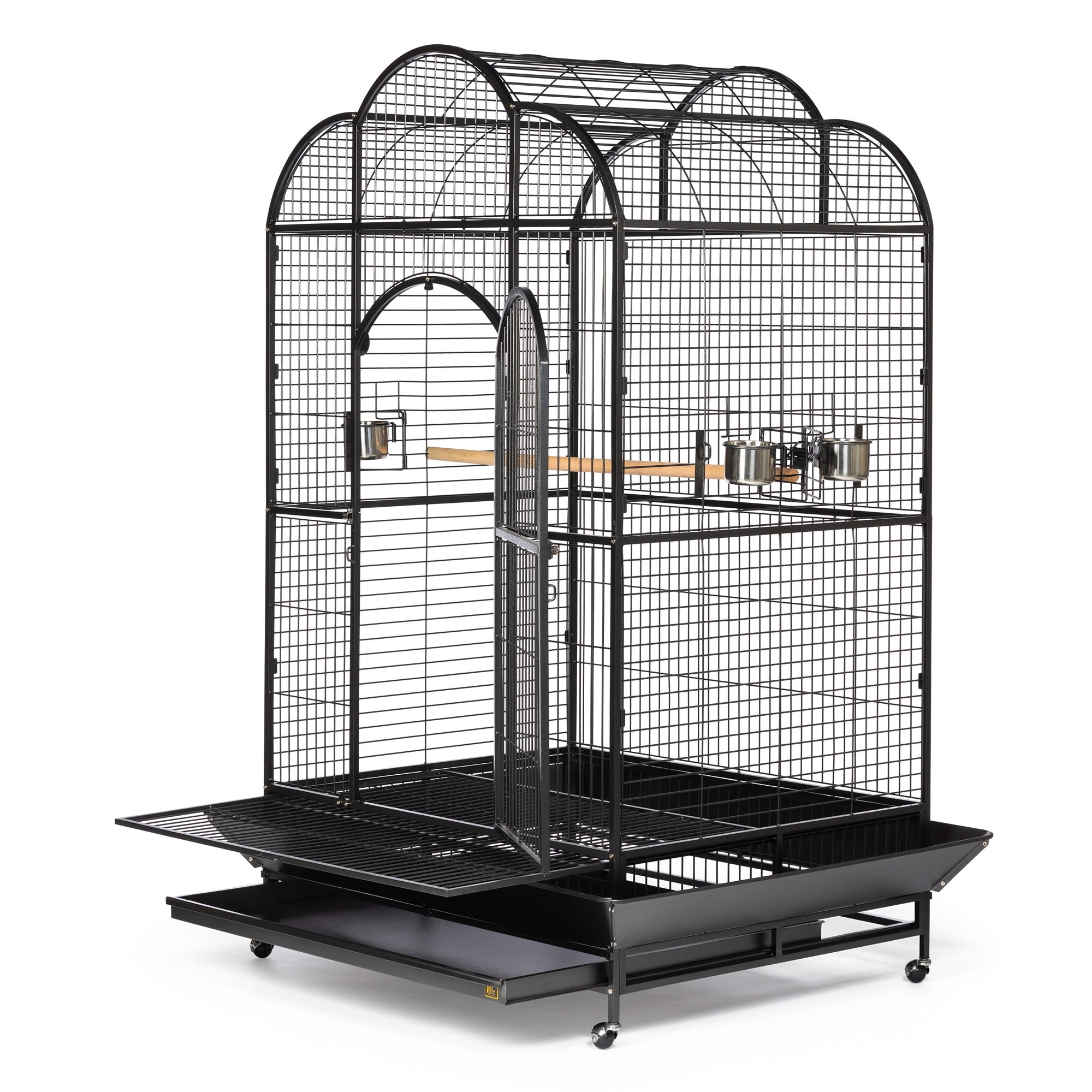 Prevue Pet Products Wrought Iron Silverado Macaw Dometop Bird Cage, Silver