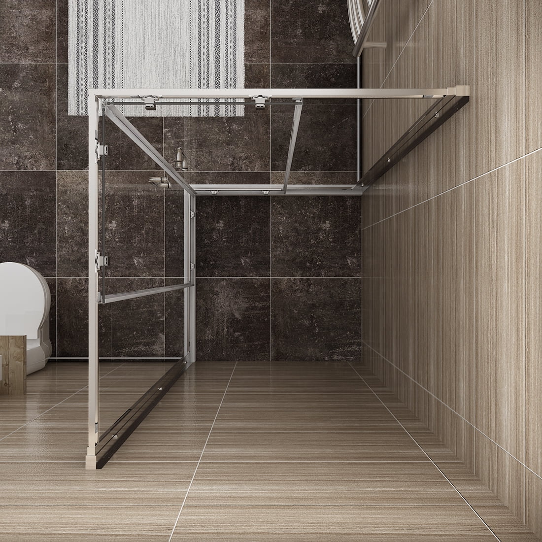 Sunny Shower 36 X 36 X 72 Corner Shower Enclosure 1 4 Clear