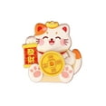 thumbnail image 2 of Fortune Cat & Wealth God Rotating Fridge Magnets, Chinese Traditional Auspicious Pattern Refrigerator Magnets, Spinning Lucky Charm Magnetic Decor for Kitchen Office, Oriental Cultural Gift Set, 2 of 7